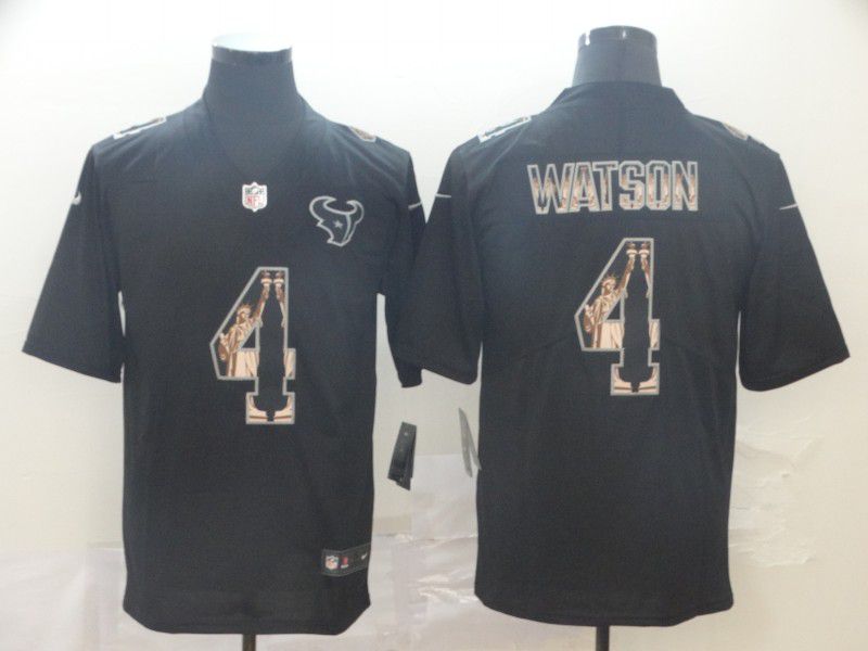 Men Houston Texans #4 Watson Black Goddess fashion Edition Nike NFL Jerseys->houston texans->NFL Jersey